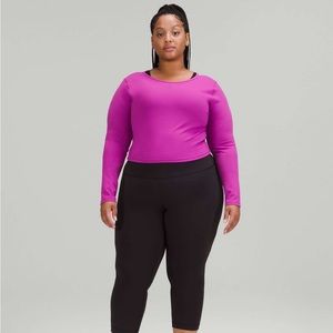 Lululemon Wunder Train Cropped Long Sleeve Top